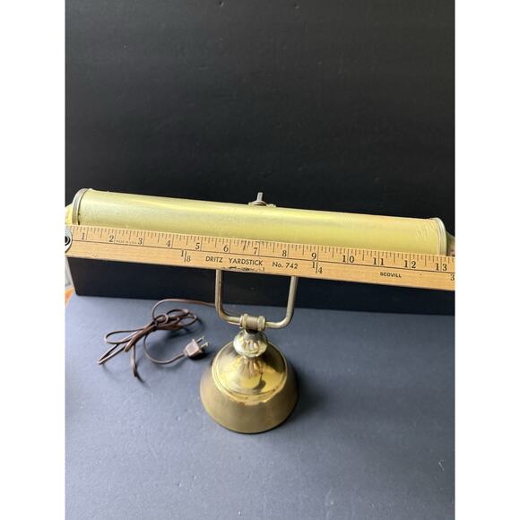 Vtg. Lamp Underwriters Laboratories Brass Bankers Piano Student Desk Adjustable - Picture 12 of 13